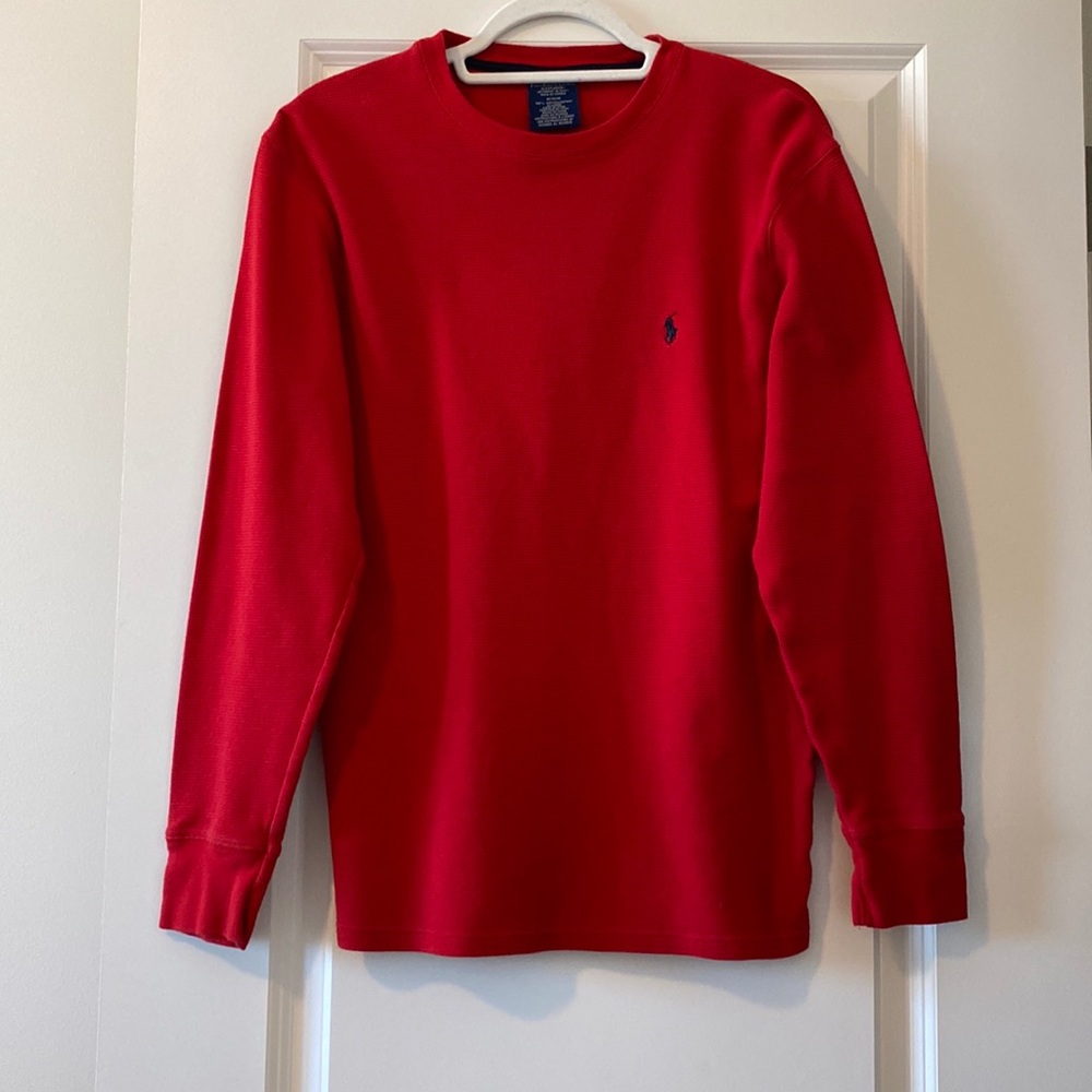 RALPH LAUREN Men’s red waffle top